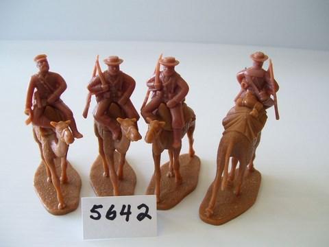 British Naval Brigade Camel Corps, Egypt & Sudan 1882, Khaki Dress--1 Officer & 3 men mounted #1