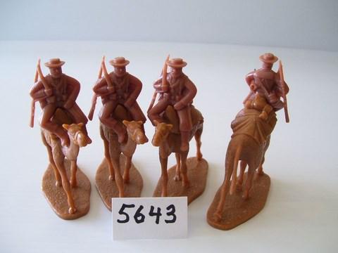 British Naval Brigade Camel Corps, Egypt & Sudan 1882, Khaki Dress--4 men mounted (Add-On Set) #1