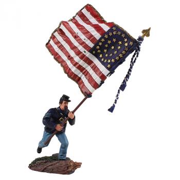 Image of Federal 20th Maine Flagbearer, National Color--single figure