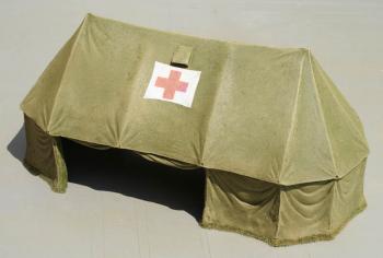 Olive Green Casualty tent (with Red Cross)--12" x 5" x 5"--Pre-Order:  two to three months Olive Green Casualty tent (with Red Cross)--12" x 5" x 5"--Pre-Order:  two to three months #33341