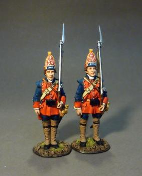 Two Grenadiers at Attention, The New Jersey Provincial Regiment, The Raid on St. Francis, 1759--two figures Two Grenadiers at Attention, The New Jersey Provincial Regiment, The Raid on St. Francis, 1759--two figures #33355