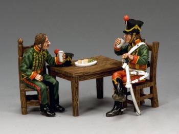 Rest & Refreshment--two 7th Hussars figures, table, & two chairs--RETIRED--LAST ONE!! #0