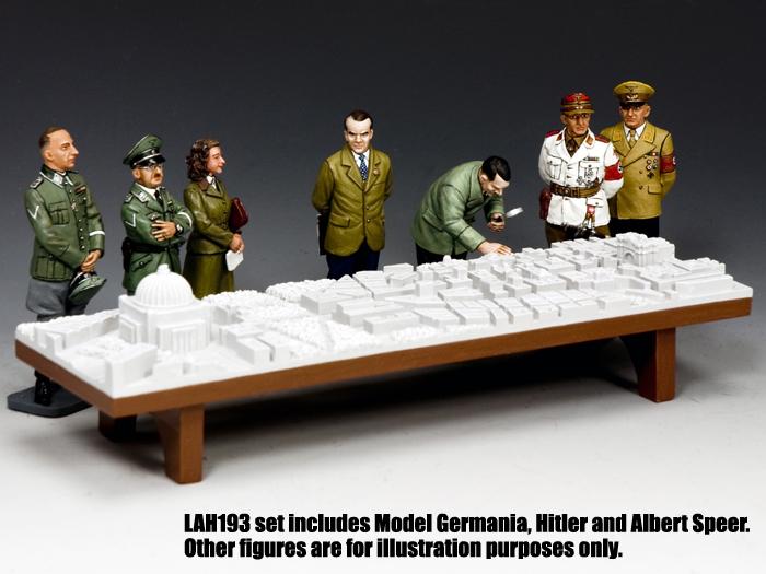 Inspecting Germaniaincludes Hitler, Albert Speer, and Germania model