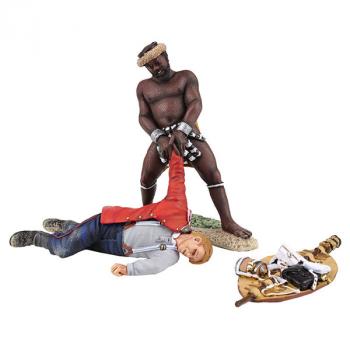Image of To The Victors Goes The Spoils--Zulu Warrior Stripping Red Jacket from Dead British 24th Image of To The Victors Goes The Spoils--Zulu Warrior Stripping Red Jacket from Dead British 24th