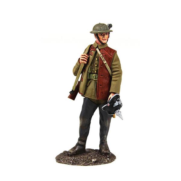 1916-18 British Infantry Standing with Souvenir German Helmet--single figure #1