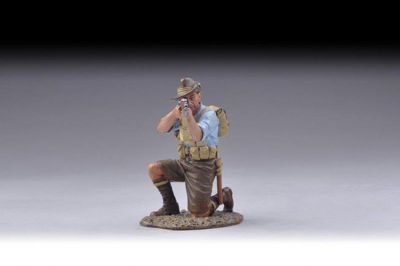 Australian Infanteer Kneeling Rifleman with goggles and small backpack (blue/grey shirt)--single figure--RETIRED--LAST TWO!! #1