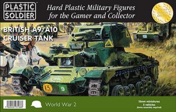 Image of 15mm British A9/A10 Cruiser tank (BLACK BOX)--five unassembled tanks--AWAITING RESTOCK.