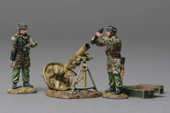 Image of FJ 120mm mortar with Officer and Jager (Normandy)--RETIRED--LAST ONE!!