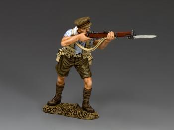 Advancing ANZAC Rifleman (blue/gray army shirt)--single figure--RETIRED. Advancing ANZAC Rifleman (blue/gray army shirt)--single figure--RETIRED. #34375