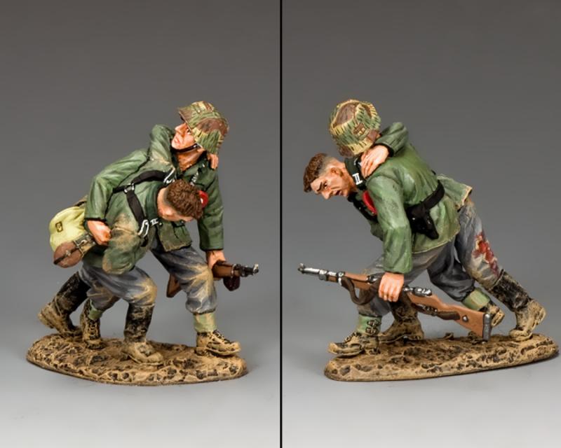 Battlefield Rescue--two German troopers on single base--RETIRED. #2
