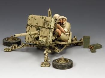Image of 2-Pounder Anti Tank Gun (British)--cannon, two crew, and accessories--RETIRED--LAST ONE!!