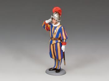 Image of Swiss Guard Corporal Saluting--single figure--RETIRED--LAST TWO!