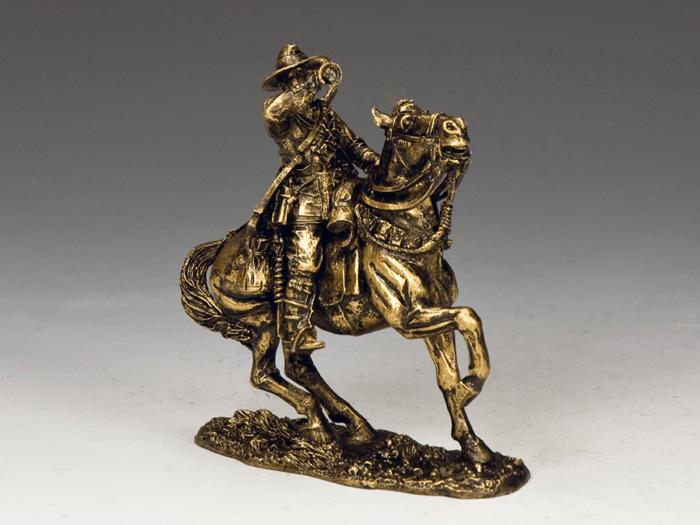 Australian Light Horse Bugler (BRONZE)--single mounted statue figure--RETIRED--LAST THREE!! #1