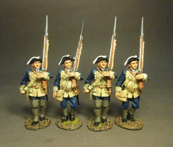 Four Line Infantry Marching, Set #1, The South Carolina Provincial Regiment (The Buffs), The Raid on St. Francis, 1759—four figures Four Line Infantry Marching, Set #1, The South Carolina Provincial Regiment (The Buffs), The Raid on St. Francis, 1759—four figures #35689
