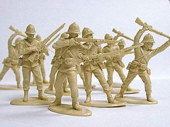 Image of 1/32 British Infantry at Rorke's Drift--sixteen figures in four poses -- AWAITING RESTOCK!