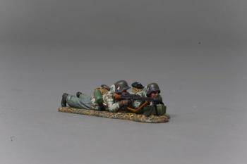 Image of Two FJ Gunners with an MG42 in the prone position (Normandy)--two figures--RETIRED.
