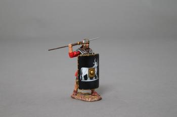 Image of Legionnaire Launching Pilum (9th Legion black shield)--single figure--RETIRED--LAST ONE!! Image of Legionnaire Launching Pilum (9th Legion black shield)--single figure--RETIRED--LAST ONE!!