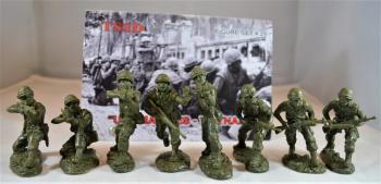 Image of Vietnam U.S. Marines (OD Green)--16 figures in 8 poses plus 6 weapons