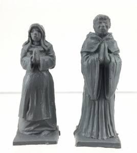 Medieval Monk and Nun--two figures--THREE IN STOCK. Medieval Monk and Nun--two figures--THREE IN STOCK. #36142