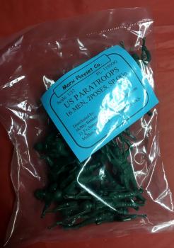 Marx US Paratroops--16 figures in 2 Poses, Green Marx US Paratroops--16 figures in 2 Poses, Green #36203