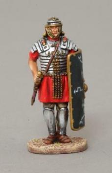 Image of Legionnaire Stands Ready (30th Legion Black Shield)--single figure, shield, and sword--RETIRED--LAST ONE!!