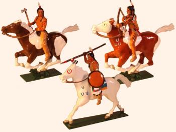 Mounted Indians American Indian Wars--three mounted figures--Special Order:  Takes 2 to 3 months. Mounted Indians American Indian Wars--three mounted figures--Special Order:  Takes 2 to 3 months. #36463