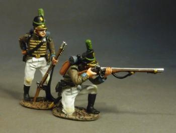 Two Loading and Firing #3 (White Trousers), Portuguese 1st Cazadores, 1809--two figures #0