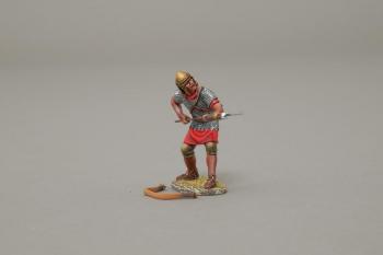 Image of Auxiliary Archer with Pilum (bronze helmet)—single figure--RETIRED--LAST ONE!!