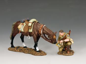 Image of A Drink of Water--dismounted Australian Light Horseman and horse--RETIRED--LAST ONE!! Image of A Drink of Water--dismounted Australian Light Horseman and horse--RETIRED--LAST ONE!!