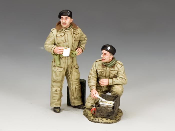 British Dismounted AFV (Armoured Fighting Vehicle) Crew Set #2--two figures -- End-of-the-Run Remainders #1