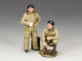 British Dismounted AFV (Armoured Fighting Vehicle) Crew Set #2--two figures--RETIRED. British Dismounted AFV (Armoured Fighting Vehicle) Crew Set #2--two figures--RETIRED. #36940