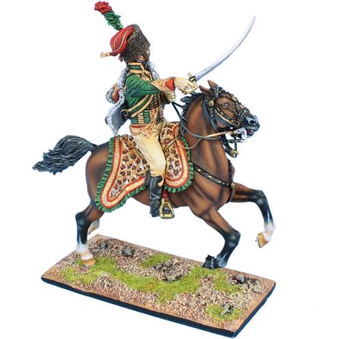 French Imperial Guard Chasseur a' Cheval Officer--single mounted figure #2