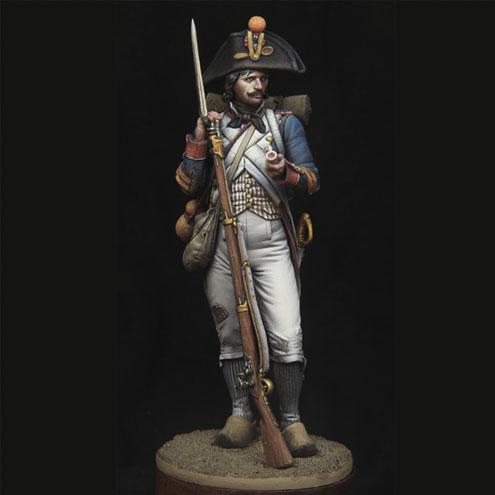75mm Napoleonic French Revolutionary Soldier 1796-1805--single Unpainted Metal Figure Kit #1