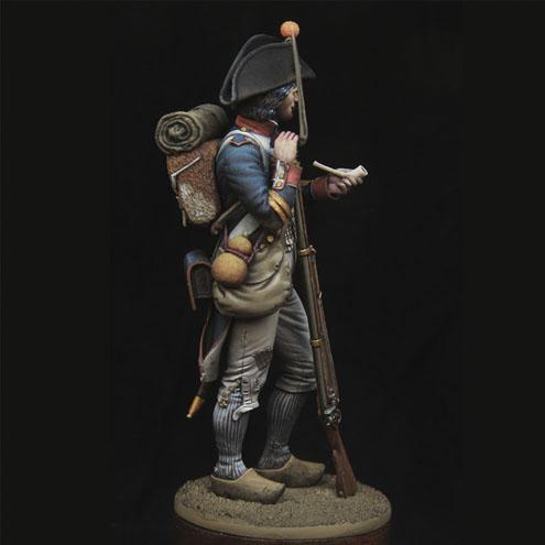 75mm Napoleonic French Revolutionary Soldier 1796-1805--single Unpainted Metal Figure Kit #2