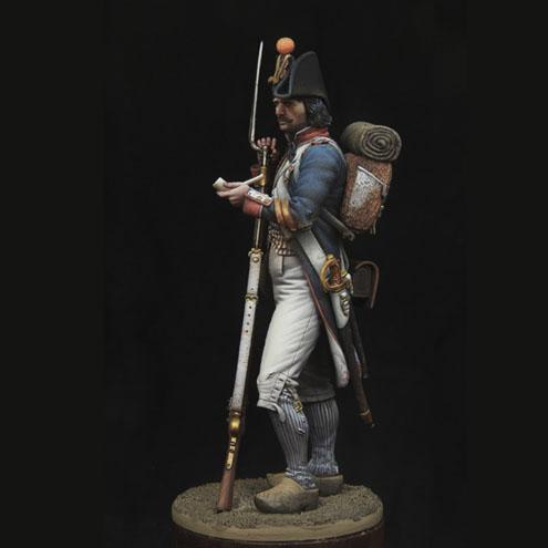 75mm Napoleonic French Revolutionary Soldier 1796-1805--single Unpainted Metal Figure Kit #4