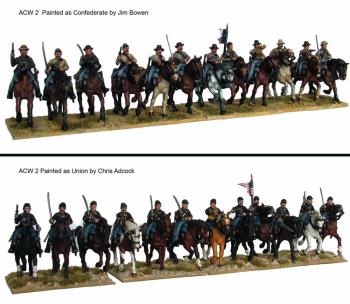 Image of American Civil War Cavalry--twelve mounted 28mm figures