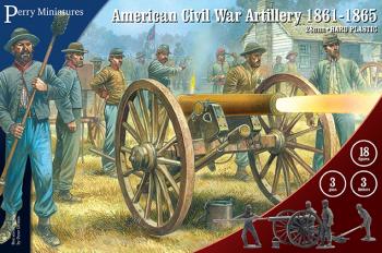 Image of American Civil War Artillery, 1861-1865--three guns and limbers, eighteen crew figures (28mm)