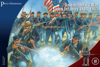 Image of American Civil War Union Infantry, 1861-1865--forty 28mm plastic figures