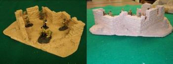 Image of Single-Story Destroyed Stone Building for Artillery or 88mm Gun--FOUR IN STOCK.