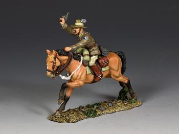 Image of Australian Light Horse Officer with Pistol--single mounted figure--RETIRED.