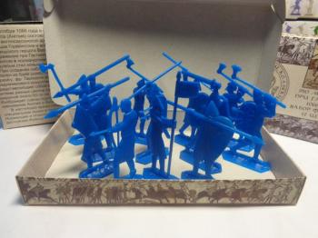 Saxons at the Battle of Hastings--12 Semi-Flat figures in Blue--LAST TWO!! #0