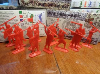 Saxons at the Battle of Hastings - 12 Semi-Flat figures in Red--LAST FIVE!! #0