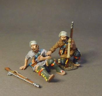Two Militia Casualties, Trois Rivieres Brigade, French Militia, Raid on St. Francis, 1759--two figures Two Militia Casualties, Trois Rivieres Brigade, French Militia, Raid on St. Francis, 1759--two figures #37705