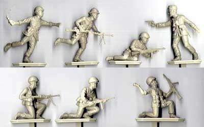 WWII Italian Folgore Division Infantry 1942--14 figures in 7 poses #2