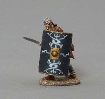 Image of Roman Legionnaire in Combat (30th Legion black shield)--single figure--RETIRED--LAST TWO!!