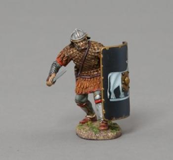 Image of Roman Legionnaire in Combat (9th Legion black shield)--single figure--RETIRED--LAST ONE!!