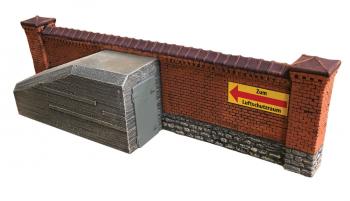 Wall with Bunker Entrance--4 in. H x 15 in. L x 1 in. W (3 in. at its widest part) Wall with Bunker Entrance--4 in. H x 15 in. L x 1 in. W (3 in. at its widest part) #37744