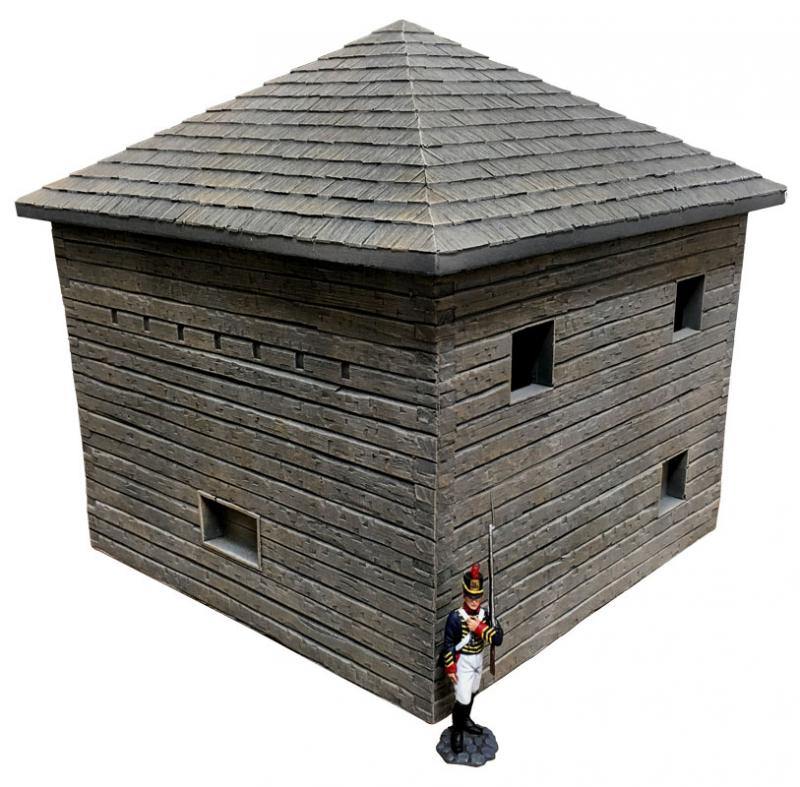 Wooden Frontier Blockhouse--two piece set #2