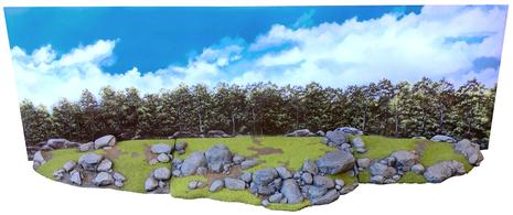 Little Round Top with Backdrop--four piece set. #1