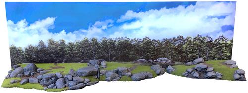 Little Round Top with Backdrop--four piece set. #3
